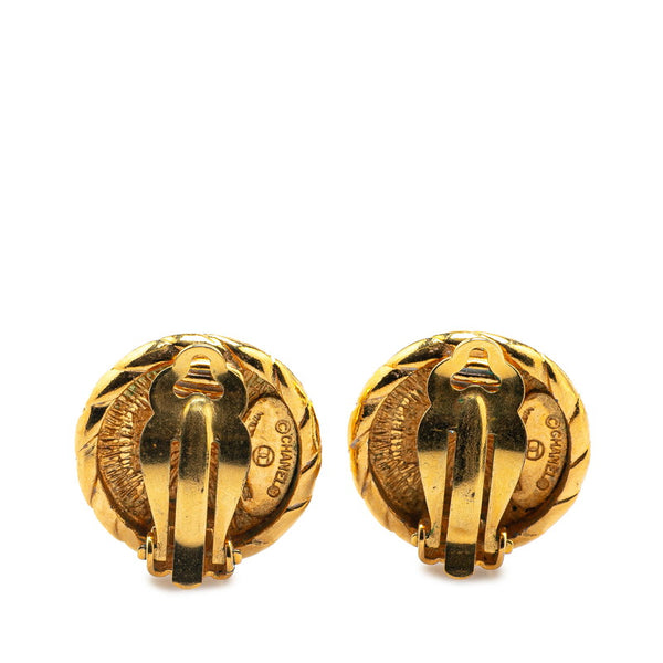 シャネル ココマーク ラウンド イヤリング ゴールド メッキ レディース CHANEL 【中古】