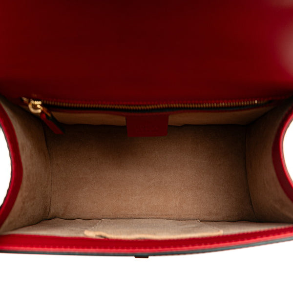 グッチ シルヴィ ワンショルダーバッグ 421882 レッド ネイビー レザー レディース GUCCI 【中古】