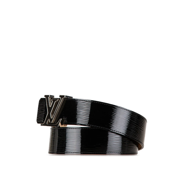 ルイ ヴィトン エピ サンチュール LVイニシアル ベルト 90/36 M9830 ブラック シルバー レザー メンズ LOUIS VUITTON 【中古】