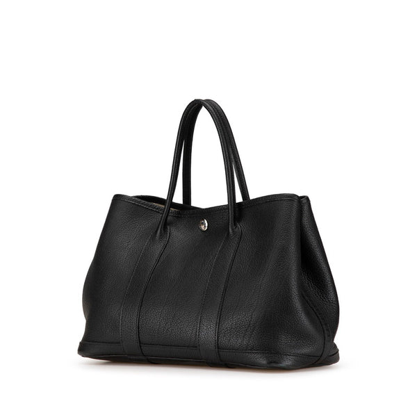 エルメス ガーデンパーティTPM ハンドバッグ トートバッグ ブラック カントリー レディース HERMES 【中古】