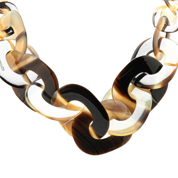 エルメス ネックレス ブラウン バッファローホーン レディース HERMES 【中古】