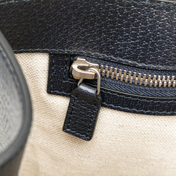 グッチ GGスプリーム トートバッグ ショルダーバッグ 2WAY 659983 ベージュ ブラック PVC レザー レディース GUCCI 【中古】