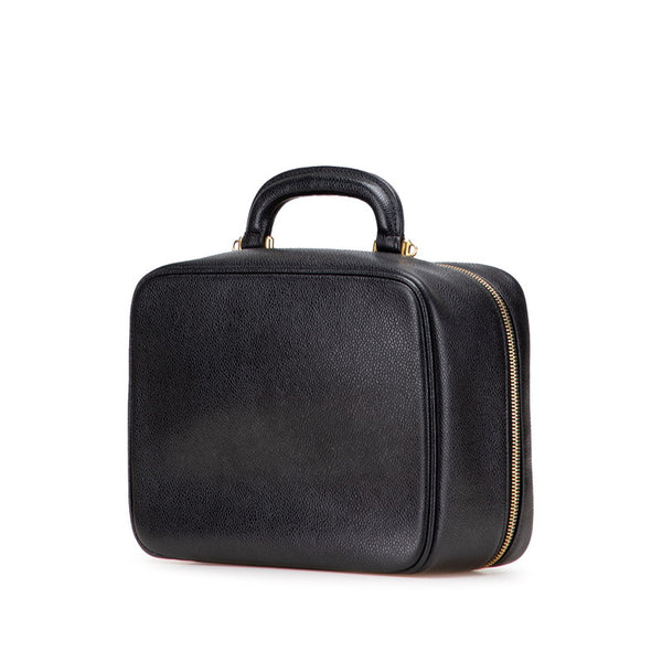 シャネル ココマーク バニティバッグ ハンドバッグ ブラック キャビアスキン レディース CHANEL 【中古】