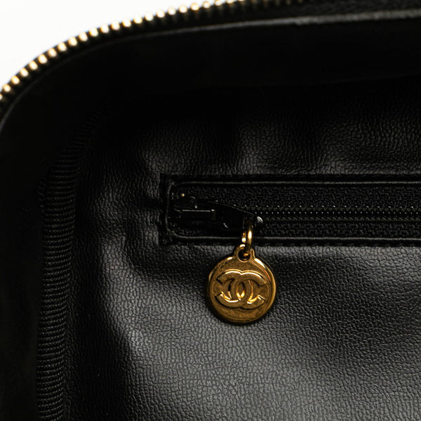 シャネル ココマーク バニティバッグ ハンドバッグ ブラック キャビアスキン レディース CHANEL 【中古】
