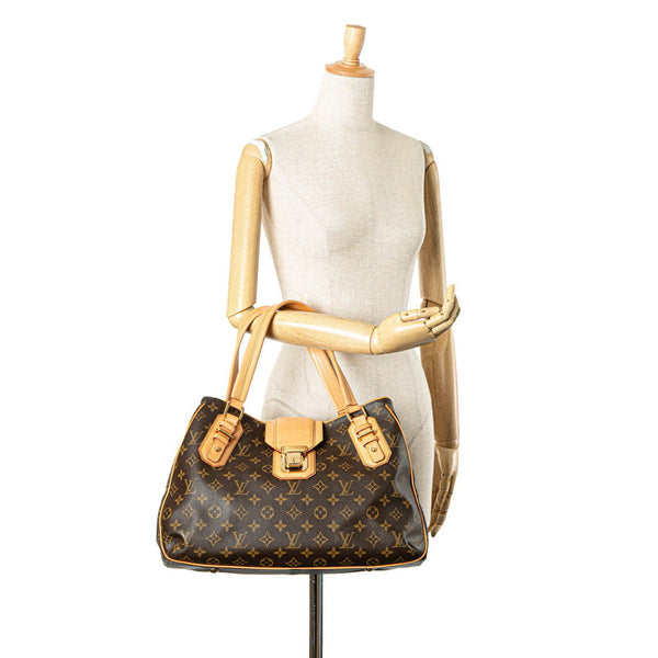 ルイ ヴィトン モノグラム グリート ハンドバッグ トートバッグ M55210 ブラウン PVC レザー レディース LOUIS VUITTON 【中古】