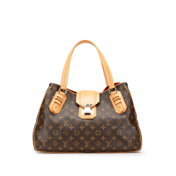 ルイ ヴィトン モノグラム グリート ハンドバッグ トートバッグ M55210 ブラウン PVC レザー レディース LOUIS VUITTON 【中古】