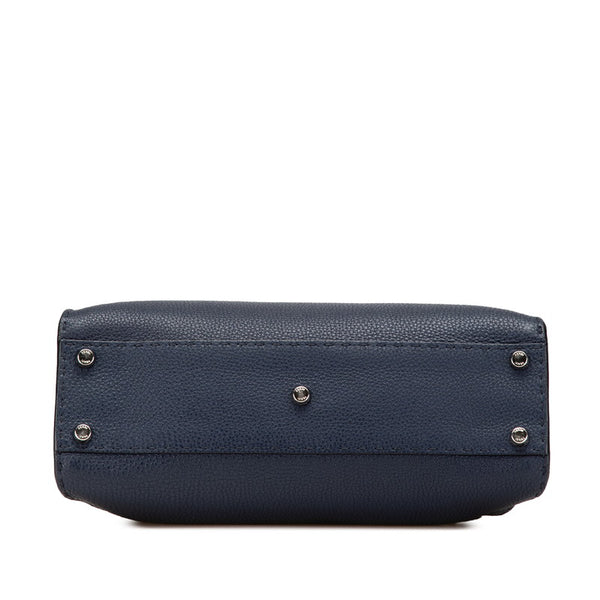 フェンディ セレリア ピーカブー ミディアム ハンドバッグ ショルダーバッグ 2WAY 8BN290 ネイビー レザー レディース FENDI 【中古】