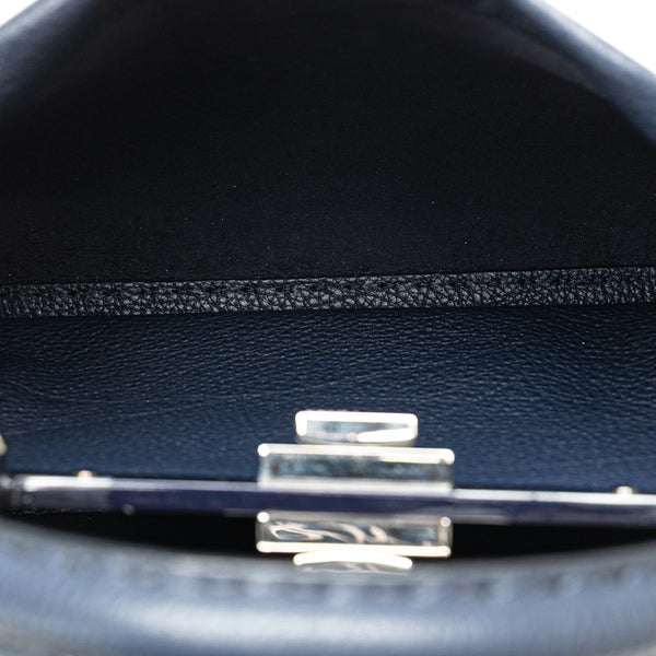 フェンディ セレリア ピーカブー ミディアム ハンドバッグ ショルダーバッグ 2WAY 8BN290 ネイビー レザー レディース FENDI 【中古】