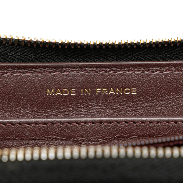 シャネル マトラッセ ココマーク ラウンドファスナー 長財布 ブラック キャビアスキン レディース CHANEL 【中古】