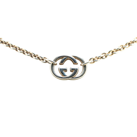 グッチ インターロッキングG チェーンネックレス SV925 シルバー レディース GUCCI 【中古】