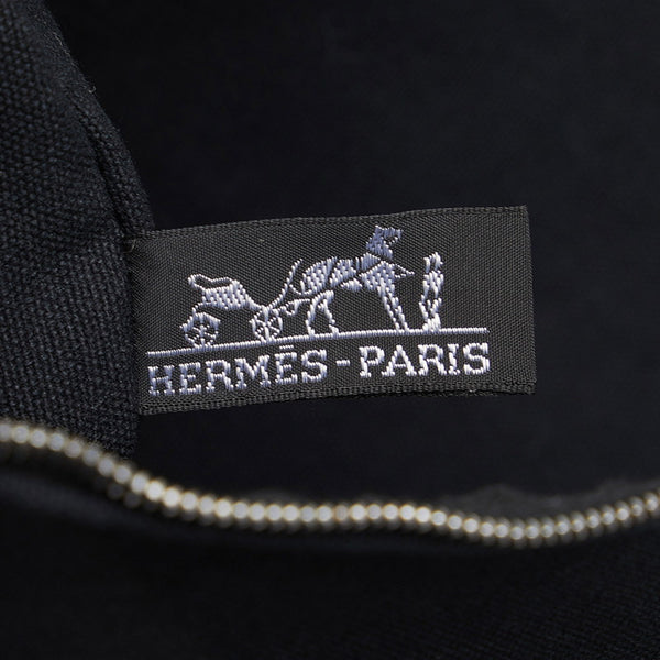 エルメス セカンドバッグ ポーチ ブラック キャンバス レディース HERMES 【中古】