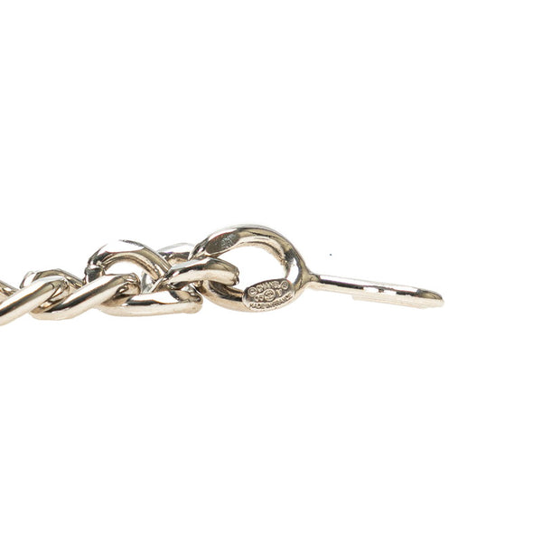シャネル ロゴ チェーン ベルト シルバー メタル レディース CHANEL 【中古】