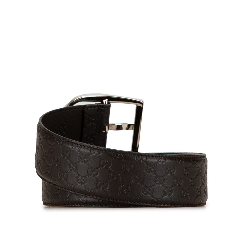 グッチ グッチシマ ベルト 85/34 449716 ブラウン レザー メンズ GUCCI 【中古】