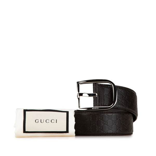 グッチ グッチシマ ベルト 85/34 449716 ブラウン レザー メンズ GUCCI 【中古】