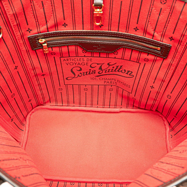 ルイ ヴィトン ダミエ ネヴァーフルMM トートバッグ ショルダーバッグ N41358 ブラウン PVC レザー レディース LOUIS VUITTON 【中古】