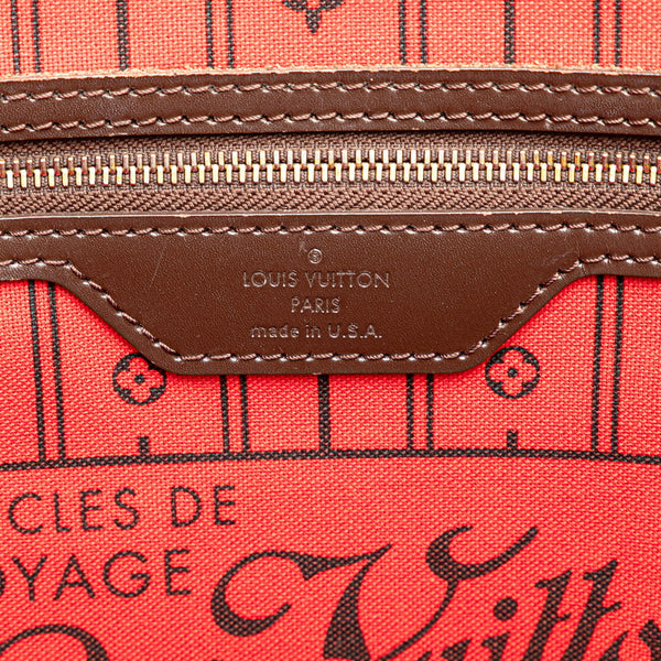 ルイ ヴィトン ダミエ ネヴァーフルMM トートバッグ ショルダーバッグ N41358 ブラウン PVC レザー レディース LOUIS VUITTON 【中古】
