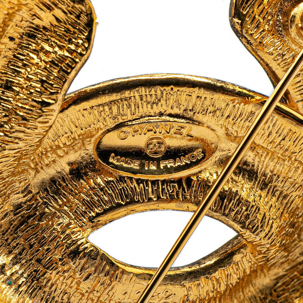 シャネル ココマーク マトラッセ ブローチ ゴールド メッキ レディース CHANEL 【中古】