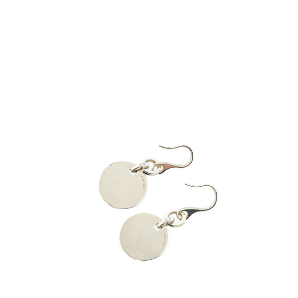 グッチ ラウンド ロゴ プレート フック ピアス SV925 シルバー レディース GUCCI 【中古】