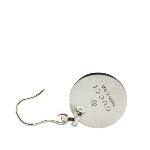 グッチ ラウンド ロゴ プレート フック ピアス SV925 シルバー レディース GUCCI 【中古】