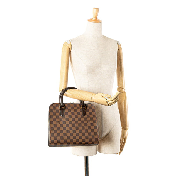 ルイ ヴィトン ダミエ トリアナ ハンドバッグ N51155 ブラウン PVC レザー レディース LOUIS VUITTON 【中古】