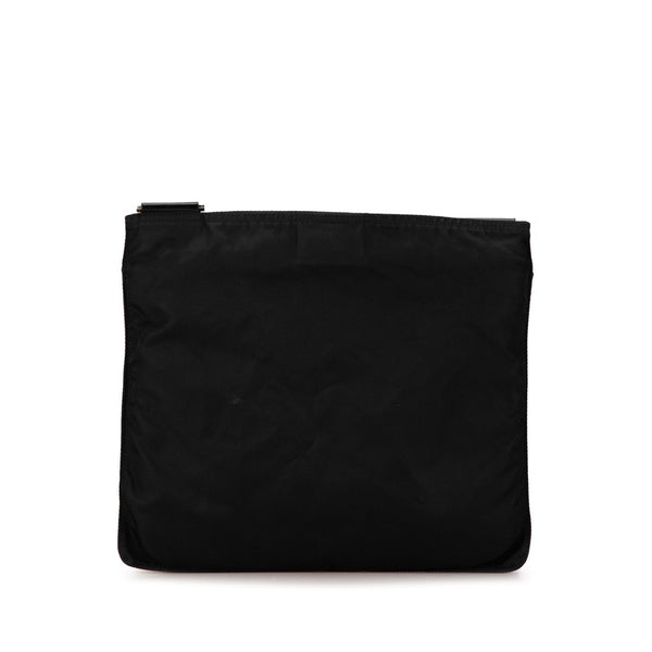 プラダ 三角ロゴプレート ショルダーバッグ ブラック ナイロン レディース PRADA 【中古】