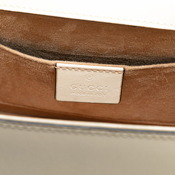 グッチ シルヴィ ハンドバッグ ショルダーバッグ 2WAY 470270 ホワイト レザー レディース GUCCI 【中古】