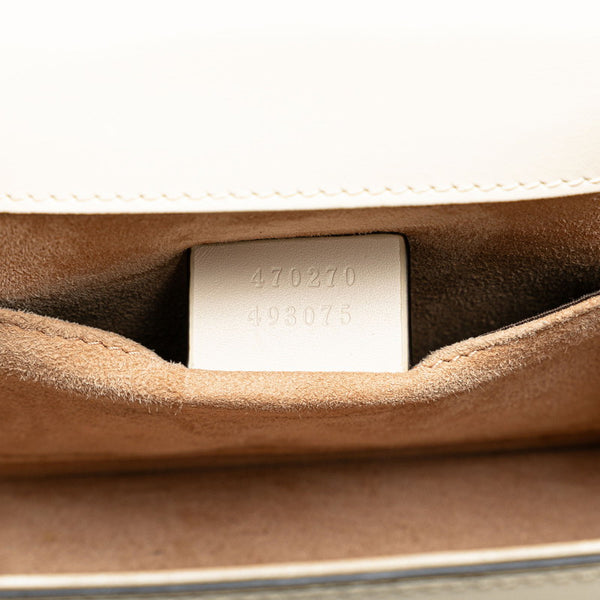 グッチ シルヴィ ハンドバッグ ショルダーバッグ 2WAY 470270 ホワイト レザー レディース GUCCI 【中古】