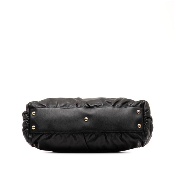 グッチ アビー ハンドバッグ トートバッグ 189831 ブラック レザー レディース GUCCI 【中古】