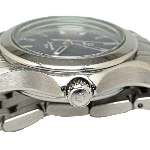 オメガ シーマスター120 腕時計 2571.81 クオーツ ネイビー文字盤 ステンレススチール レディース OMEGA 【中古】