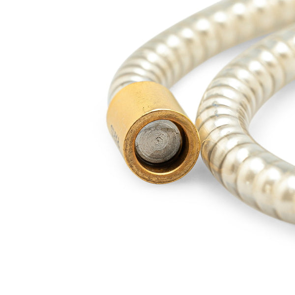 シャネル チューブ ネックレス ホワイト ゴールド フェイクパール メッキ レディース CHANEL 【中古】