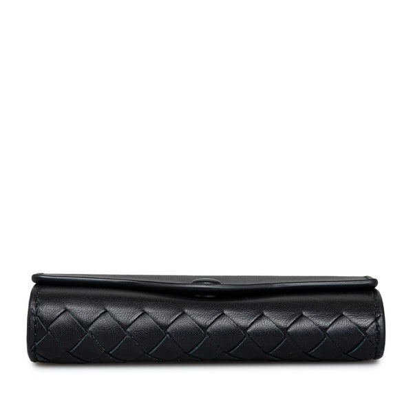 ボッテガヴェネタ イントレチャート キーケース 6連 ブラック レザー メンズ BOTTEGAVENETA 【中古】