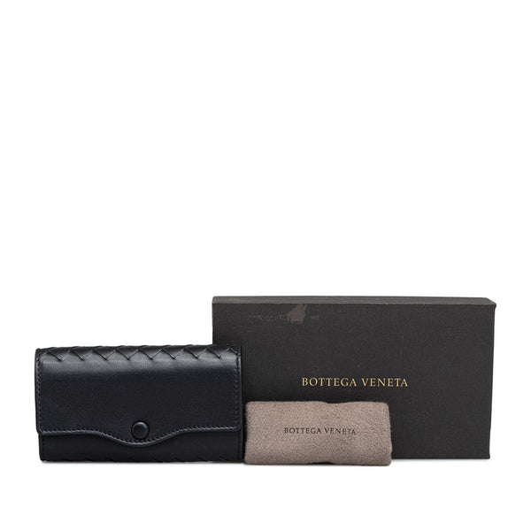 ボッテガヴェネタ イントレチャート キーケース 6連 ブラック レザー メンズ BOTTEGAVENETA 【中古】