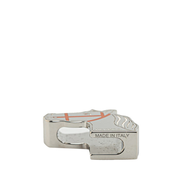 エルメス カドリージュ スカーフリング シルバー ブラウン メタル レディース HERMES 【中古】