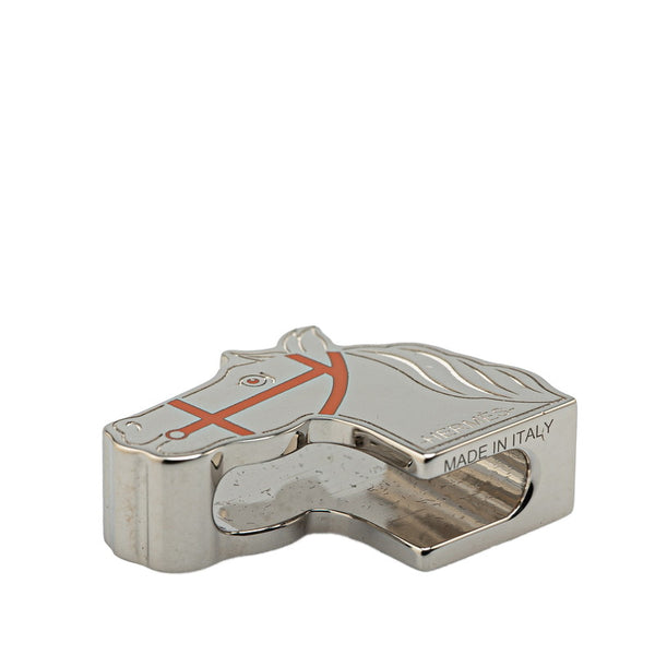 エルメス カドリージュ スカーフリング シルバー ブラウン メタル レディース HERMES 【中古】