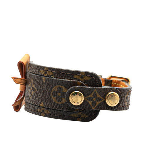 ルイ ヴィトン モノグラム ブラスレ ポルトアドレス ブレスレット M92577 ブラウン PVC レザー レディース LOUIS VUITTON 【中古】