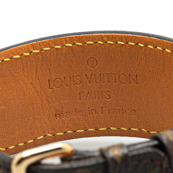 ルイ ヴィトン モノグラム ブラスレ ポルトアドレス ブレスレット M92577 ブラウン PVC レザー レディース LOUIS VUITTON 【中古】