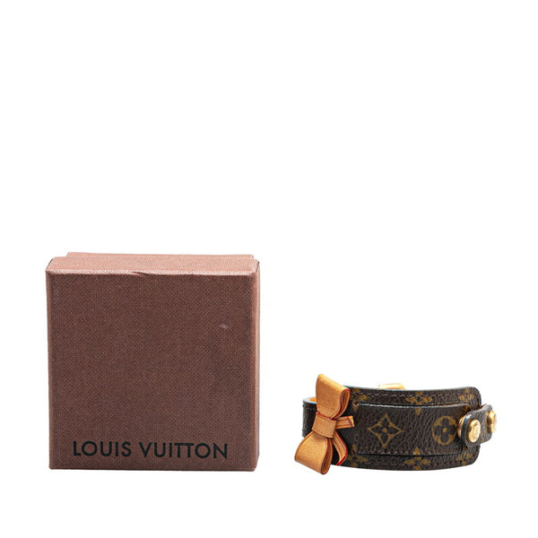 ルイ ヴィトン モノグラム ブラスレ ポルトアドレス ブレスレット M92577 ブラウン PVC レザー レディース LOUIS VUITTON 【中古】