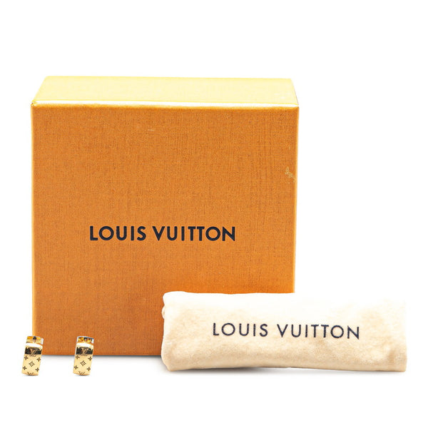 ルイ ヴィトン ブックレドレイユ ナノグラム ピアス M00397 ゴールド シルバー メッキ レディース LOUIS VUITTON 【中古】