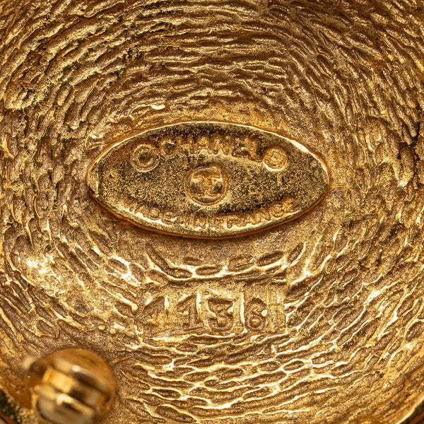 シャネル ヴィンテージ ココマーク ブローチ ゴールド メッキ レディース CHANEL 【中古】