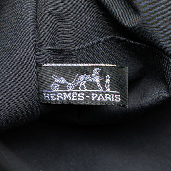 エルメス ドーヴィル クラッチバッグ セカンドバッグ ブラック キャンバス レディース HERMES 【中古】