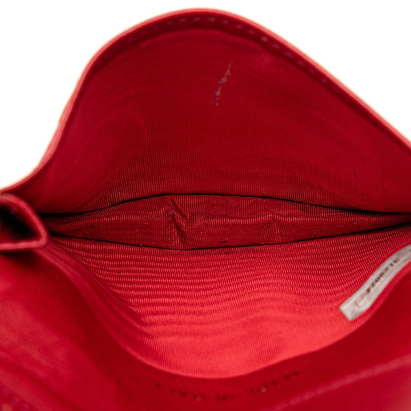 シャネル ココマーク カードケース 名刺入れ レッド キャビアスキン レディース CHANEL 【中古】