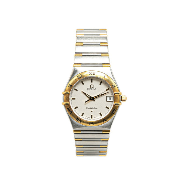 オメガ コンステレーション 腕時計 クオーツ ホワイト文字盤 ステンレススチール メッキ メンズ OMEGA 【中古】