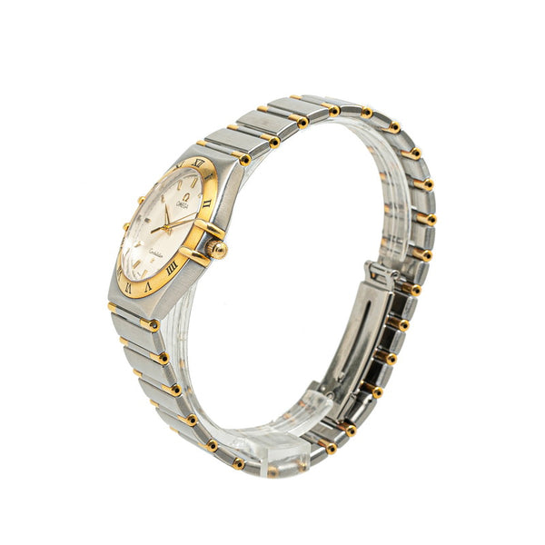 オメガ コンステレーション 腕時計 クオーツ ホワイト文字盤 ステンレススチール メッキ メンズ OMEGA 【中古】