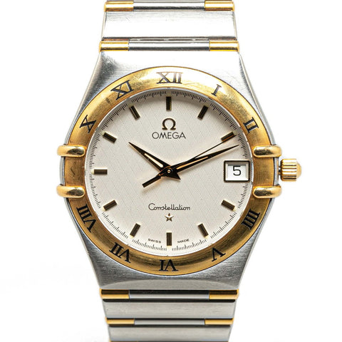 オメガ コンステレーション 腕時計 クオーツ ホワイト文字盤 ステンレススチール メッキ メンズ OMEGA 【中古】