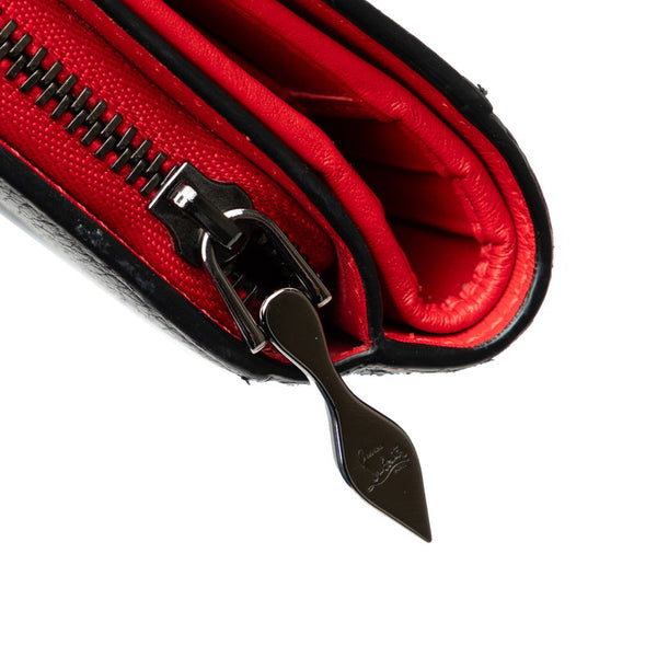 クリスチャンルブタン パロマ 長財布 3195086 ネイビー レッド レザー レディース Christian Louboutin 【中古】