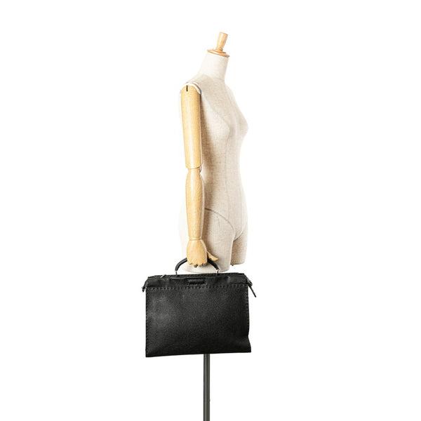 フェンディ ピーカブー フィット セレリア ハンドバッグ ビジネスバッグ 7VA406 ブラック レザー メンズ FENDI 【中古】