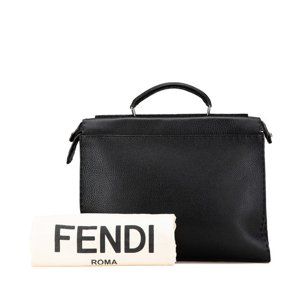 フェンディ ピーカブー フィット セレリア ハンドバッグ ビジネスバッグ 7VA406 ブラック レザー メンズ FENDI 【中古】