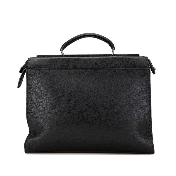 フェンディ ピーカブー フィット セレリア ハンドバッグ ビジネスバッグ 7VA406 ブラック レザー メンズ FENDI 【中古】