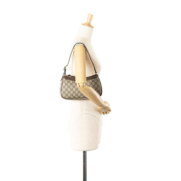 グッチ GGスプリーム オフィディア スモール ショルダーバッグ 735145 ブラウン PVC レザー レディース GUCCI 【中古】
