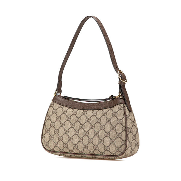 グッチ GGスプリーム オフィディア スモール ショルダーバッグ 735145 ブラウン PVC レザー レディース GUCCI 【中古】
